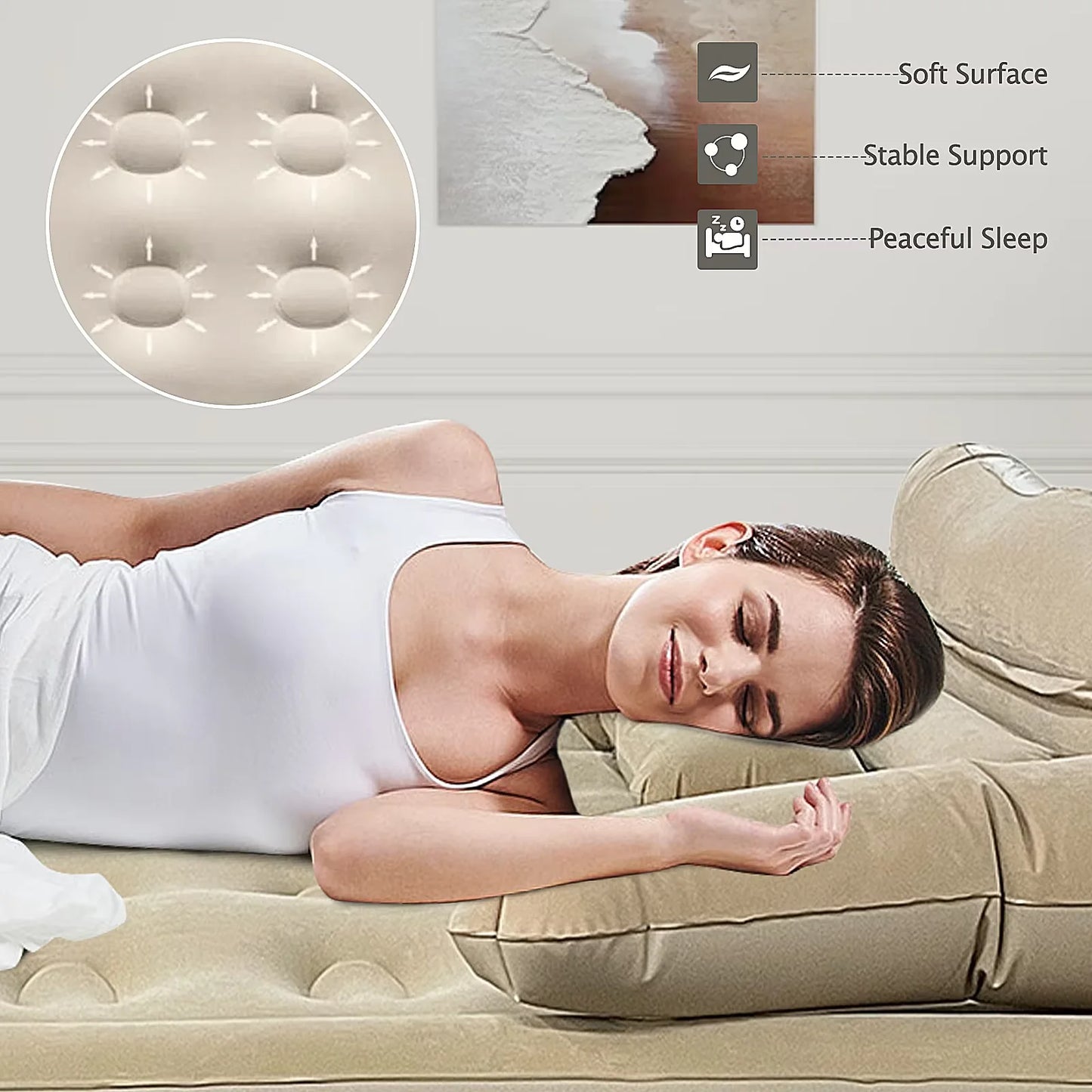 Inflatable Mattress For Home Outdoor Sleeping Bed