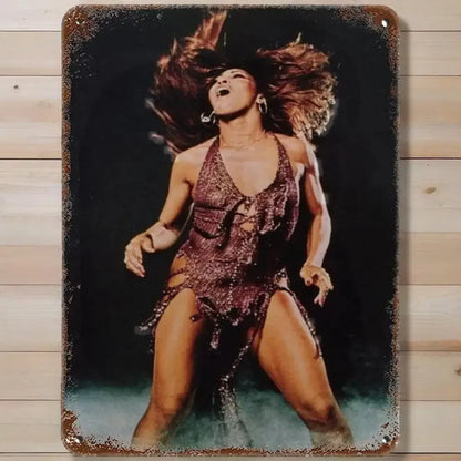 Tina Turner Sign "Proud Mary" Lyrics Embossed