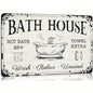 Bathroom Wall Decor Antique Sign Relaxing Farmhouse