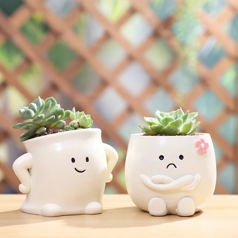 Smiley Face Mini Plant Pot Succulent Planter