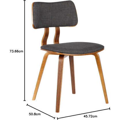 Charcoal Upholstered Dining Chair, 20"x18"x29"