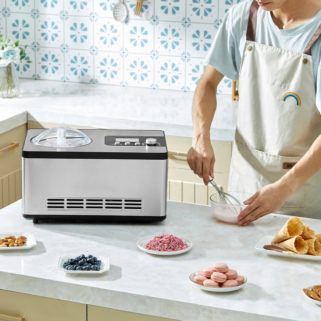 Ice Cream Maker with Built-in Compressor