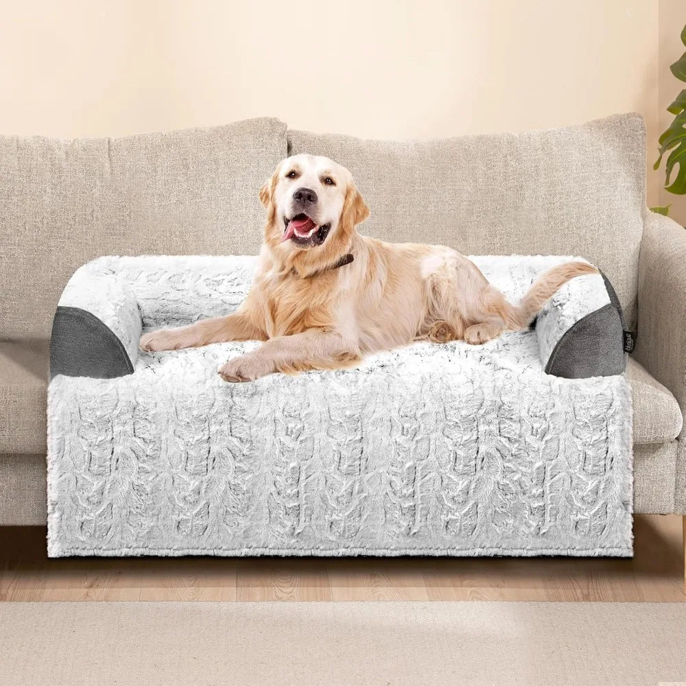 Calming large dog bed for couch washable
