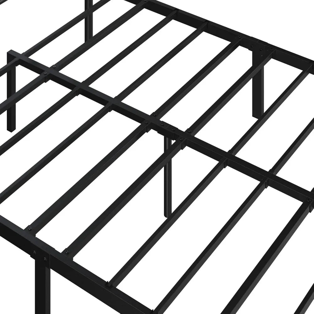 Queen Size 13" Black Metal Bed Frame