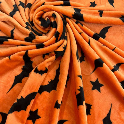 Halloween Ghosts and Bats Pattern Vintage Blanket