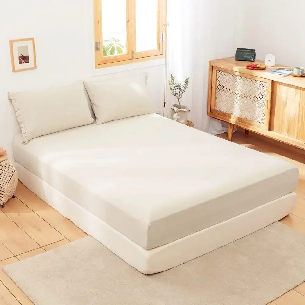 Simple & Opulence Linen Fitted Sheet Mattress Cover