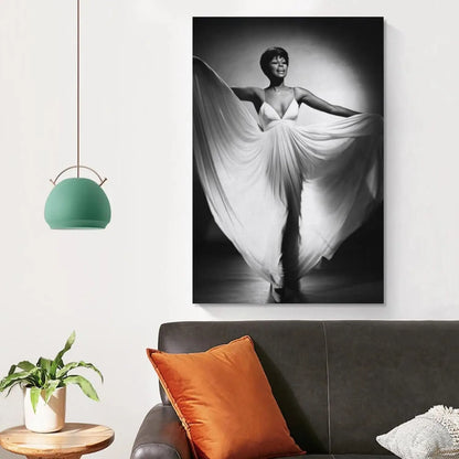 Diahann Carroll Vintage Black And White Portrait