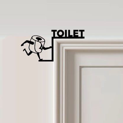 Humorous Toilet Paper Roll Metal Wall Art
