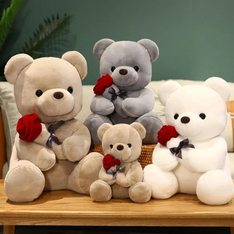 Teddy Bear with Rose for Mother's Day