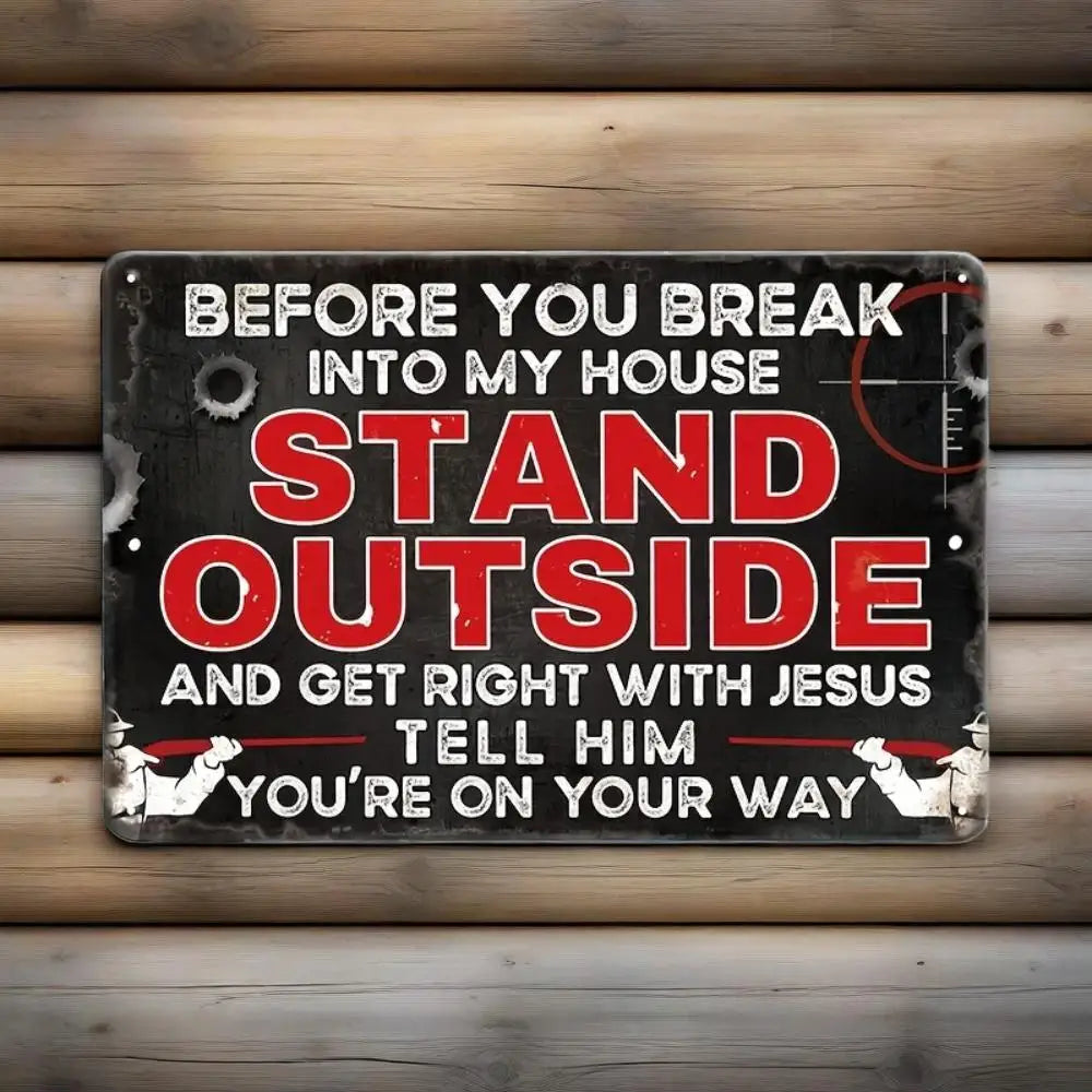 Wall Art Classic Humor Decor No Trespassing
