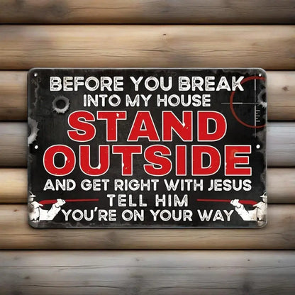 Wall Art Classic Humor Decor No Trespassing