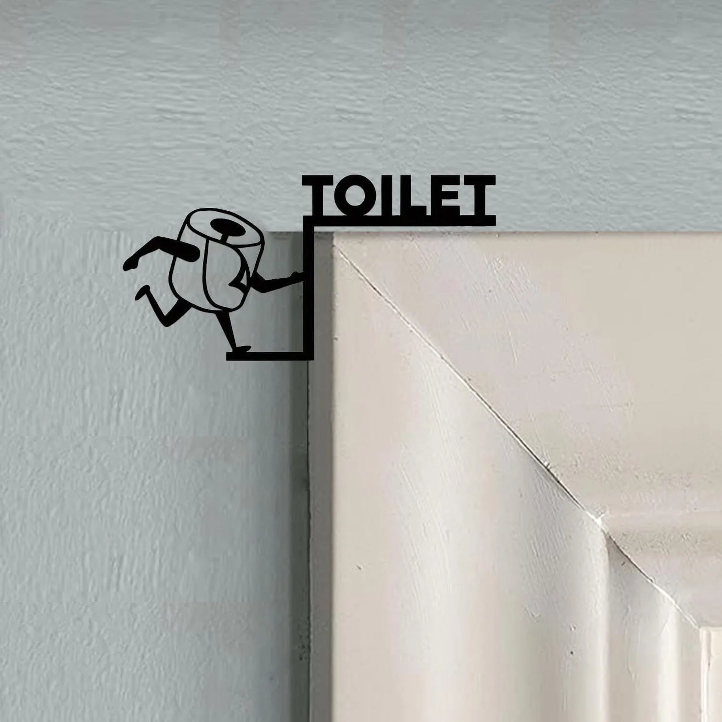Humorous Toilet Paper Roll Metal Wall Art
