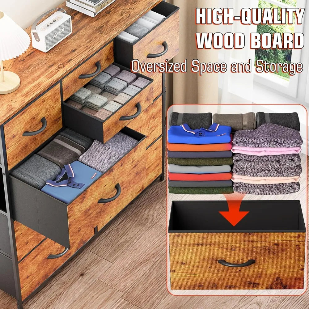 Chest of Drawers for Bedroom, Side Pockets