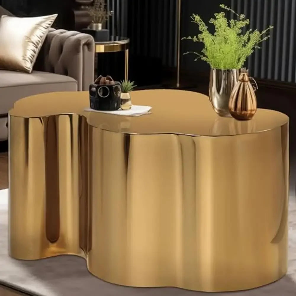 Modern Stainless Steel Cloud Design Coffee Table