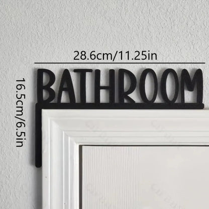 Wall-Mounted Bathroom Sign Decorative Graphic