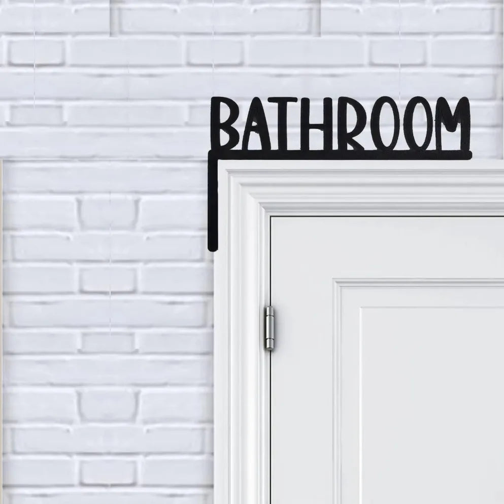 Wall-Mounted Bathroom Sign Decorative Graphic