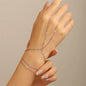 Minimalist Thin Chain Connected Finger Ring Bracelets