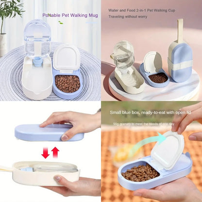 Portable Pet Water & Food Dispenser Leak-Proof