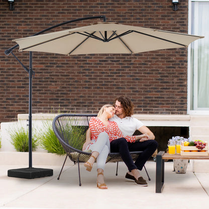 10FT Outdoor Patio Umbrella Hanging Cantilever