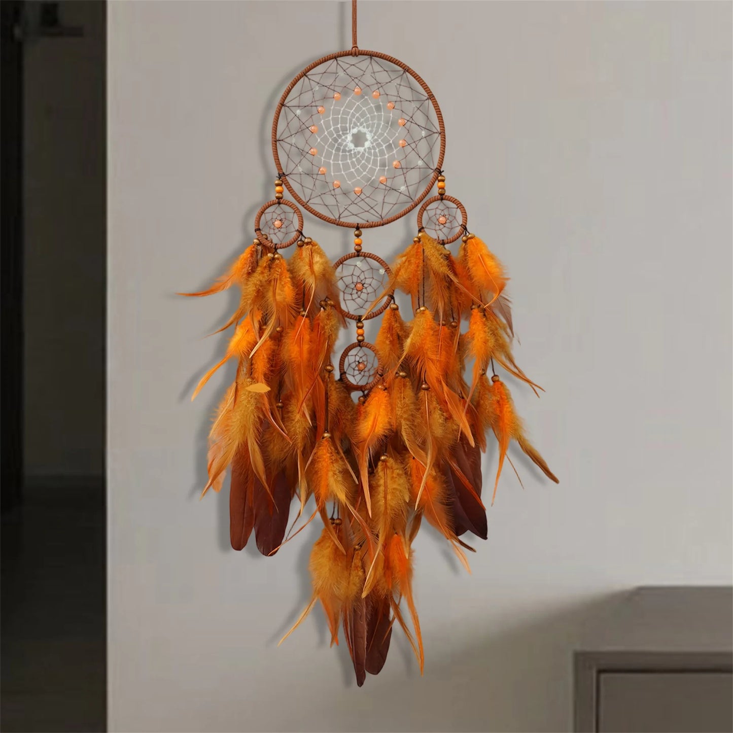 Handmade Dream Catcher with Feathers and Beads
