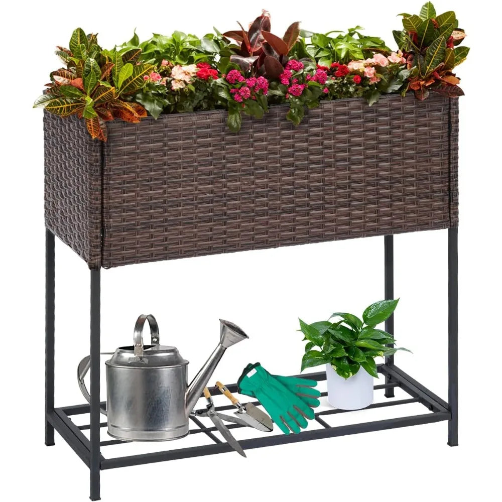 Elevated Planter Box Removable Liners Tall Planters