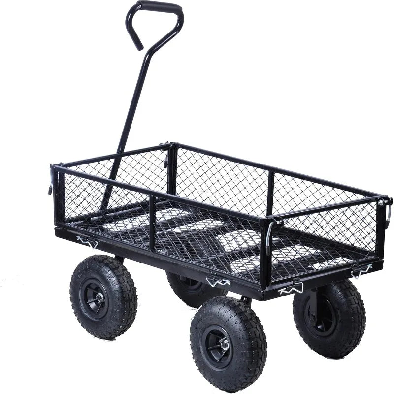 Steel Utility Cart Detachable mesh Side Plates
