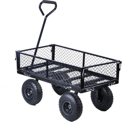 Steel Utility Cart Detachable mesh Side Plates