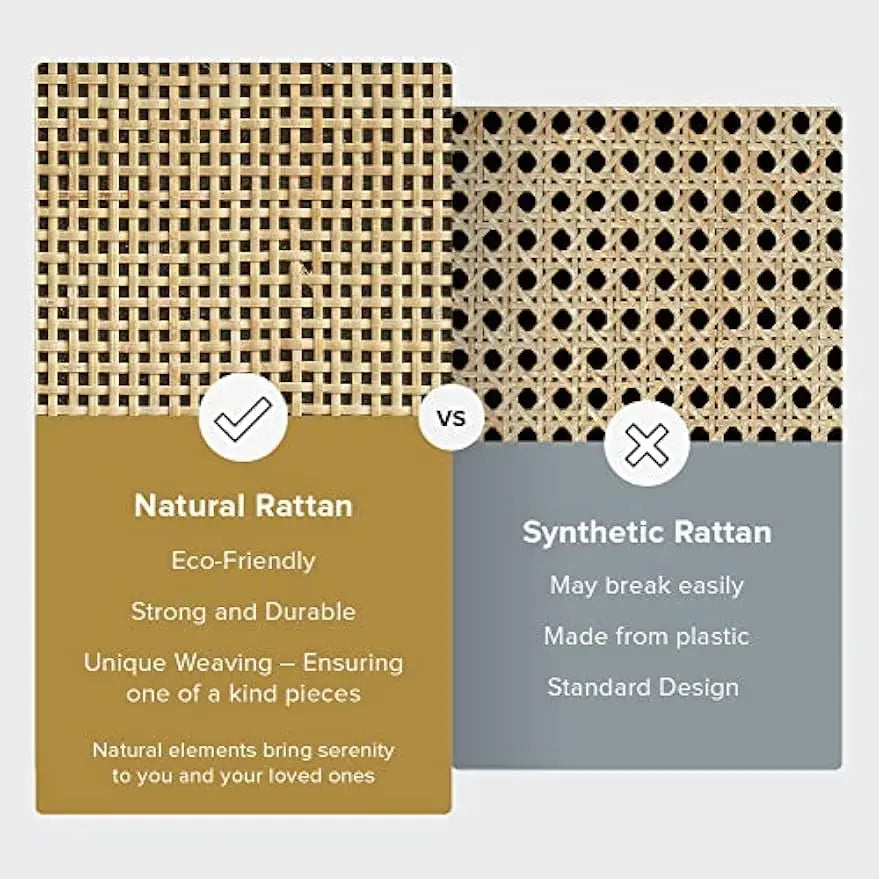 Modern Retro Boho Natural Rattan Coffee Table