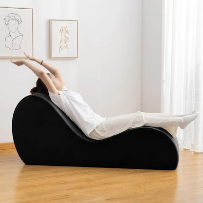 Velvet Lounge Chair for Stretching & Relaxation