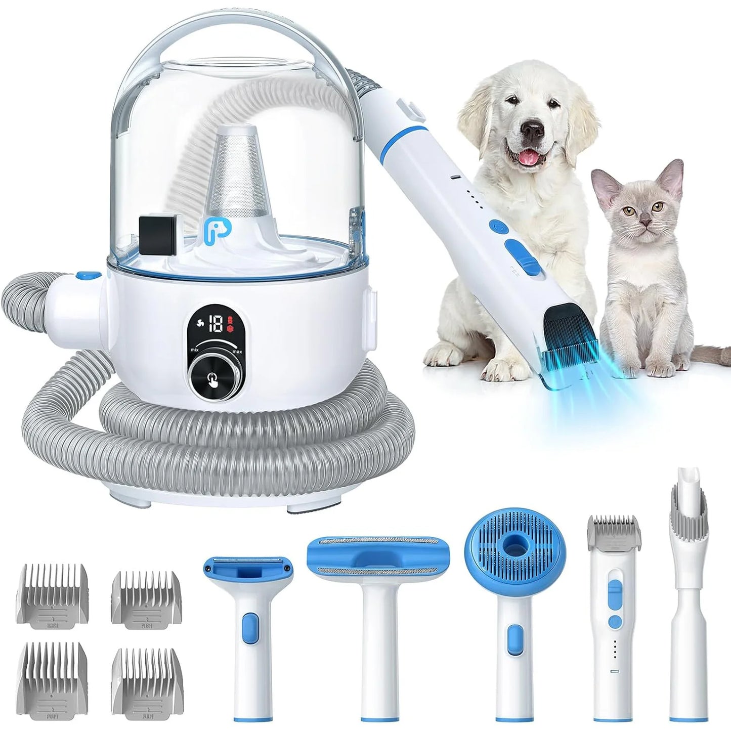 Professional Pet Grooming Kit with Vacuum Suction