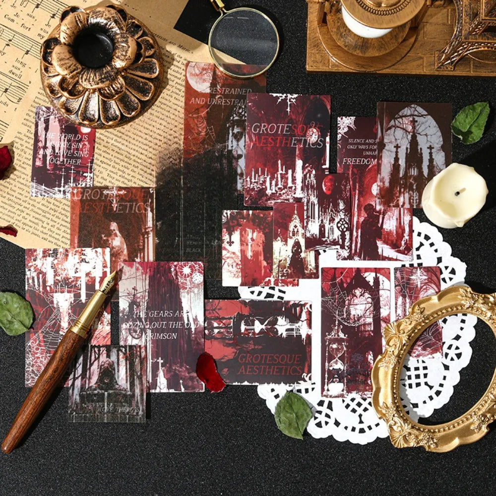 50 Sheets Gothic Sticker Set, Journaling, Scrapbooking