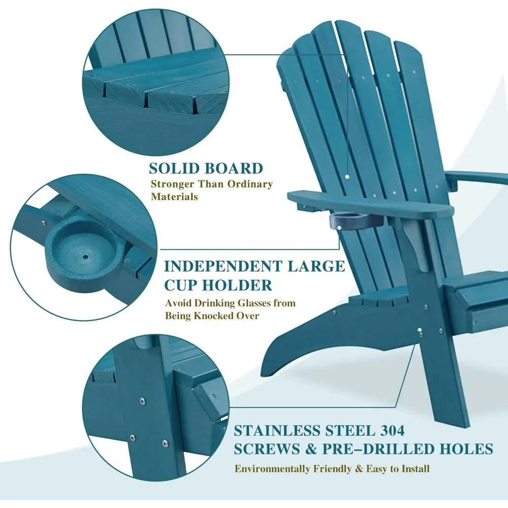 Oversized Lumber Fire Pit Chair With Cup Holder