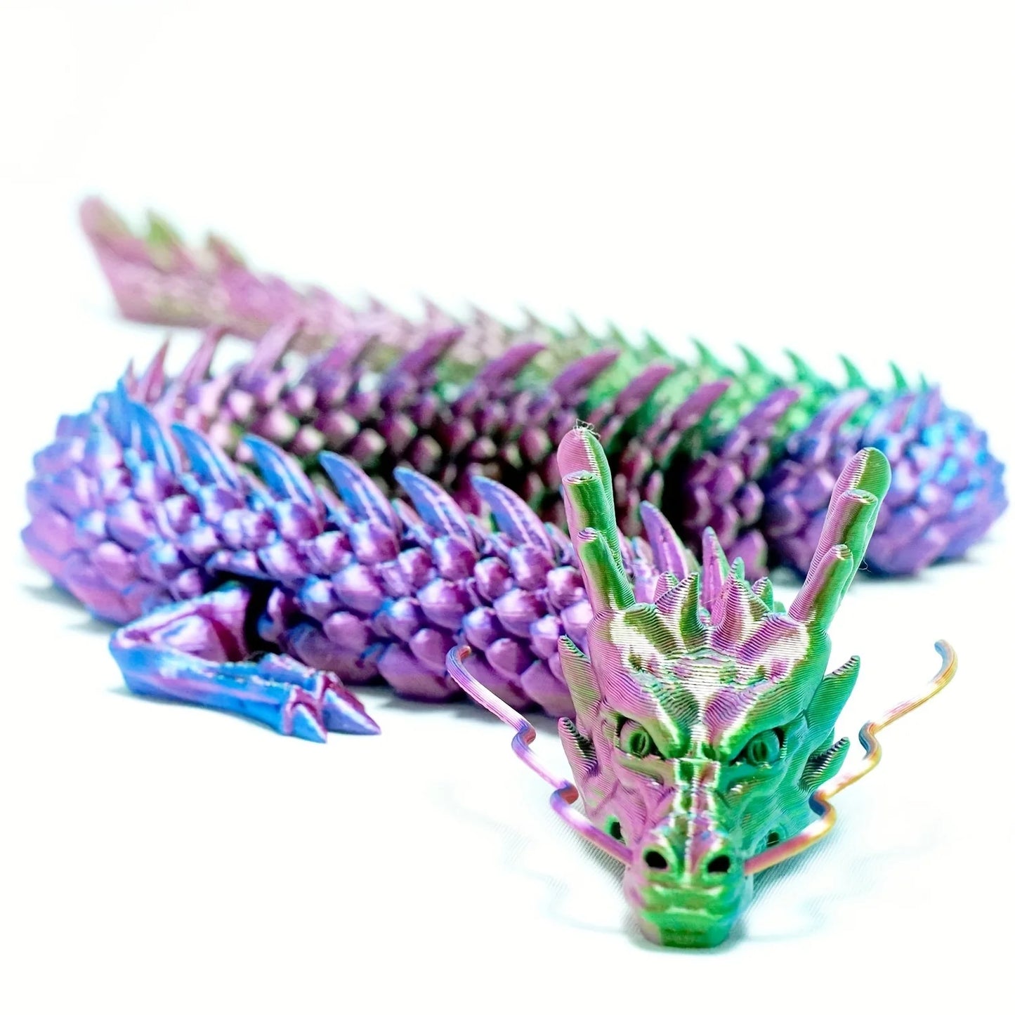 Laser Holographic 3D Printed Dragon Aquarium Decoration