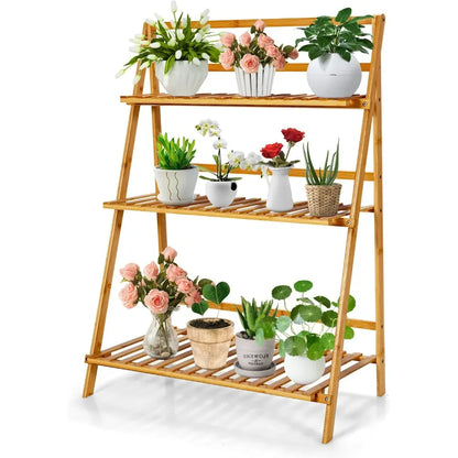 Plant Stand Foldable Multifunctional Flower Display Rack
