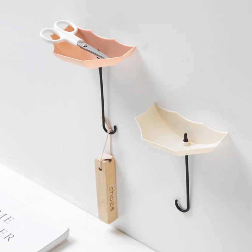 Cute Umbrella Shaped Hooks No-Punch Wall Hooks