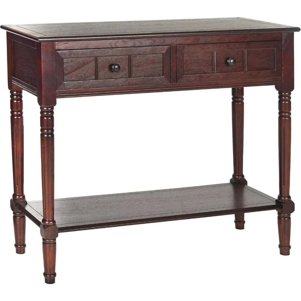 2-drawer Dark Cherry Console Table