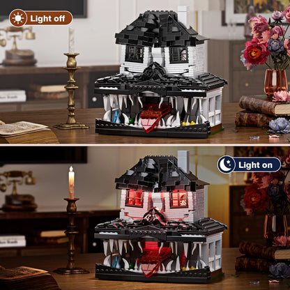Lighted Monster Haunted House Building Blocks Set