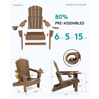 Composite Chair with Cup Holders