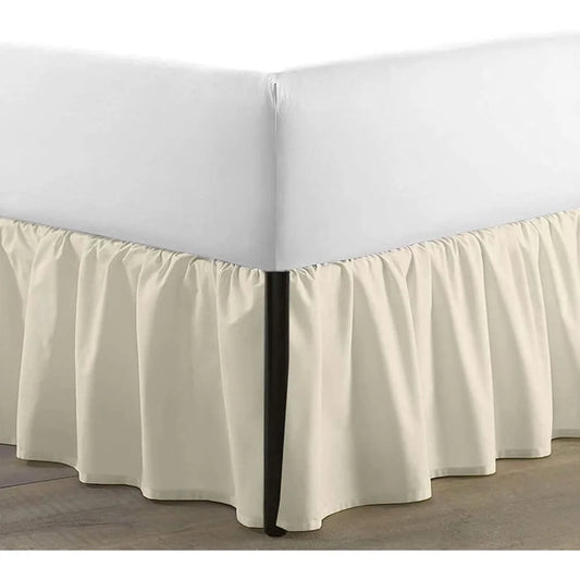 Elegant Full Size Microfiber Bed Skirt Ruffle