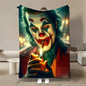 Warm Soft Clown Joker Flannel Throw Blanket