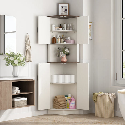 67" Corner Storage Cabinet with Barn Doors