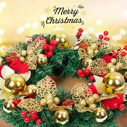 Pre-Lit Christmas Wreath, Battery Operated Christmas Wreath