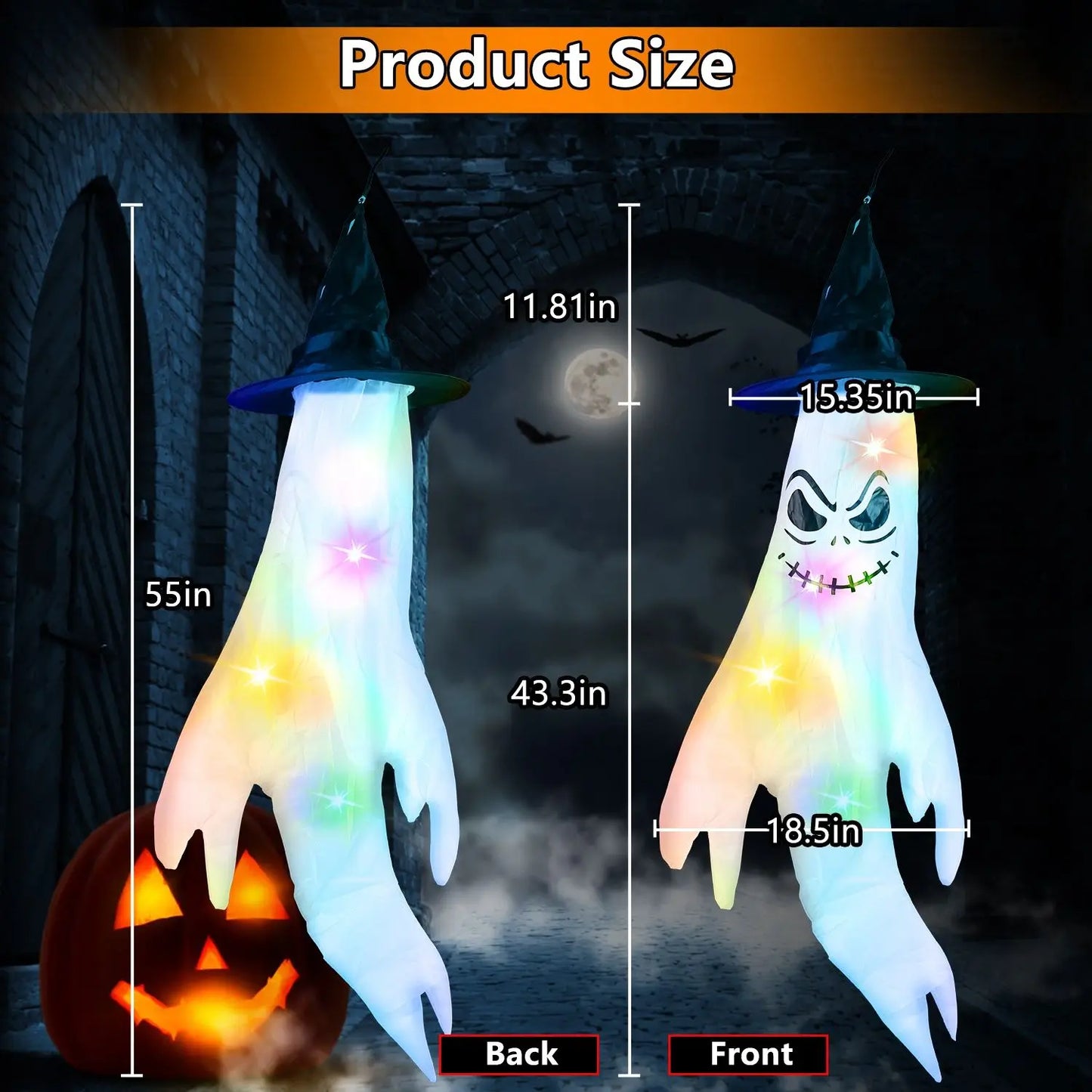 4Pcs Halloween Ghosts Hanging Decoration