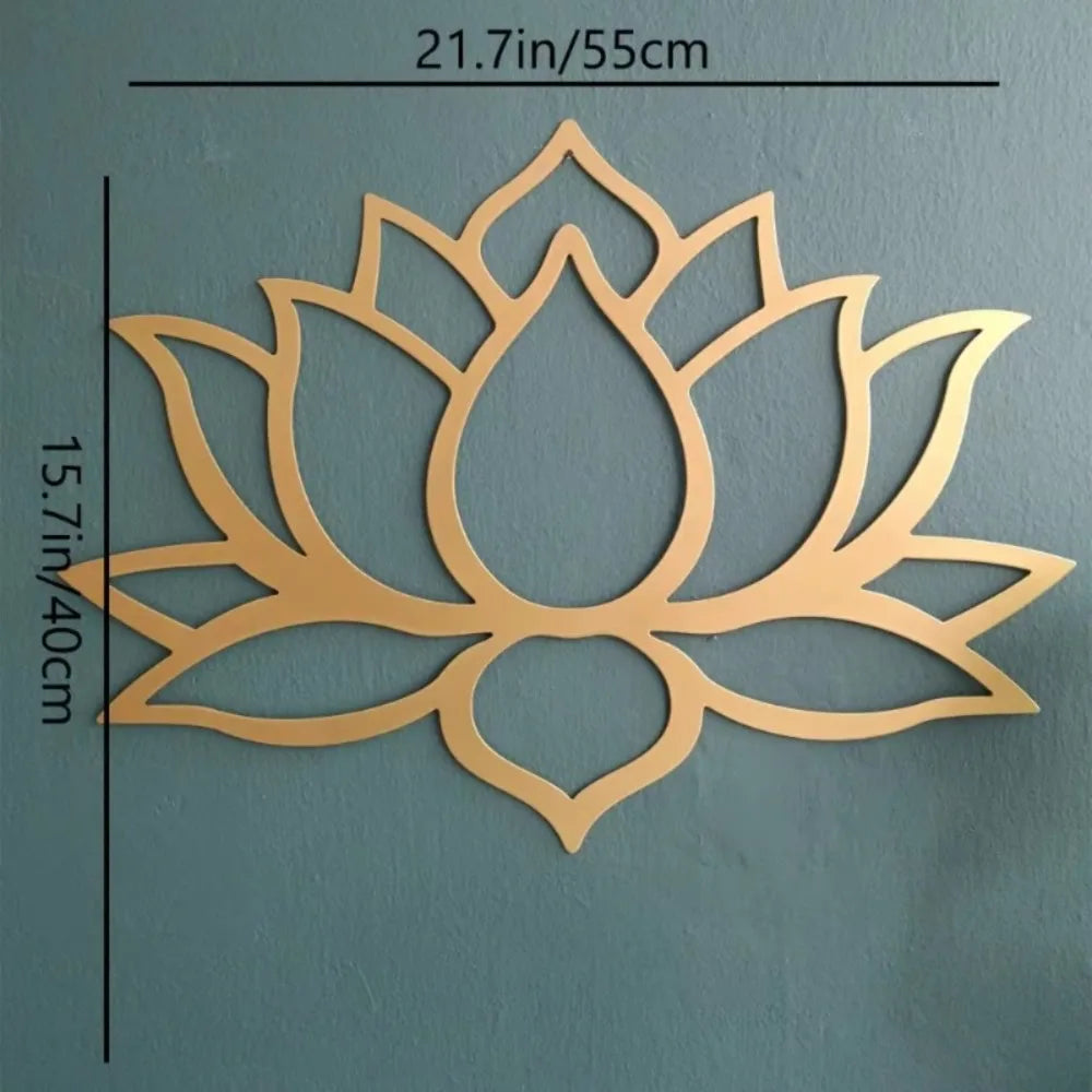 Stunning Modern Large Lotus Metal Wall Art