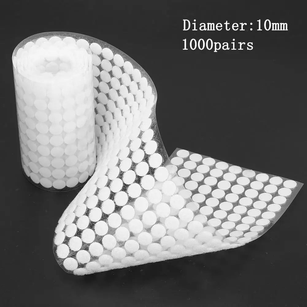 1000 Pairs Double-sided Adhesive Fastener Tape