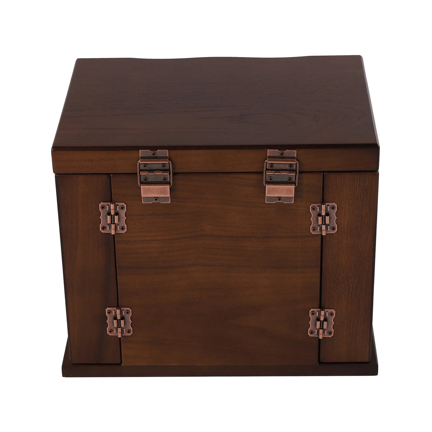 Combo Lock Wooden Jewelry Box with Mirror