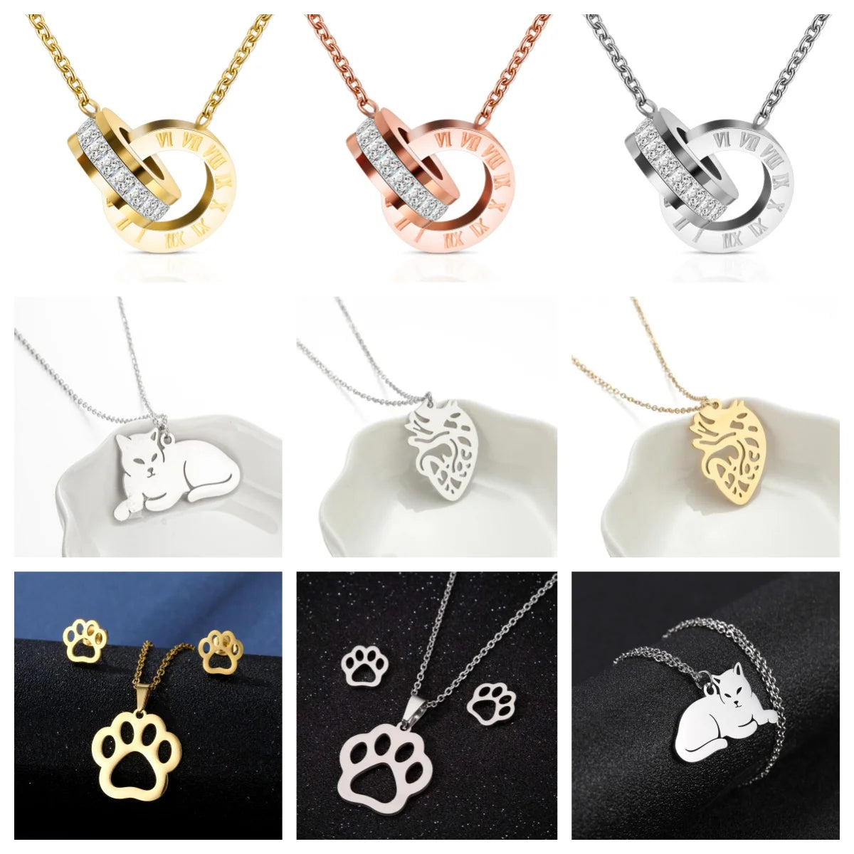 Women Fashion Jewelry Stainless Steel Party Gifts