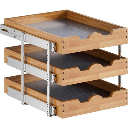 Pull Out Cabinet Drawer 3 Tier Heavy-Duty