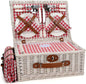 Insulated Picnic Basket Cooler Set for 4