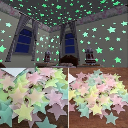 Glow In The Dark Star Sticker Decorations